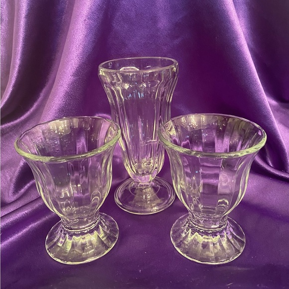 3/Set of Ice Cream/Sundae Libbey Glassware - Picture 1 of 6